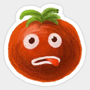 Stressed Out Tomato Sticker